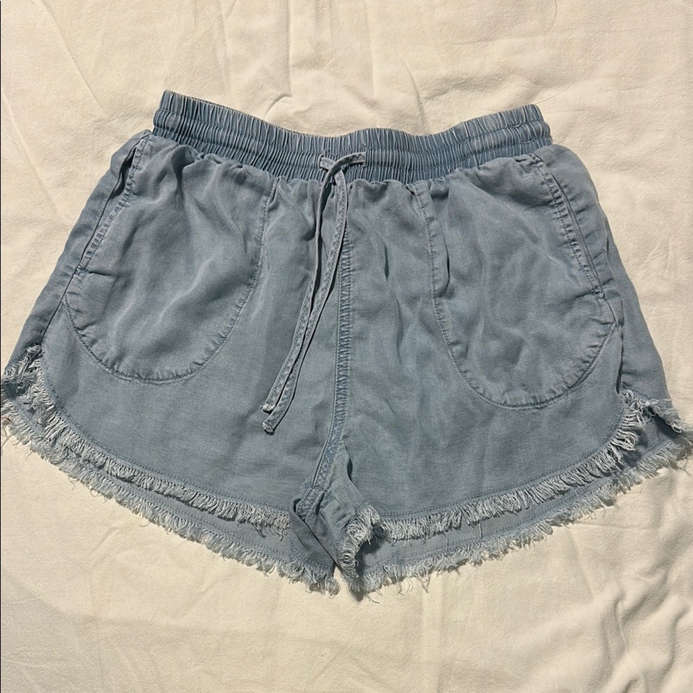 High Waist Blue Shorts for Effortless Style